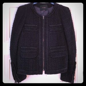 Maje black wool blend jacket size 40